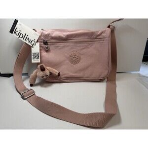 Kipling Callie Crossbody Bag W/Leslie Monkey Keychain In Illuminating Pink New